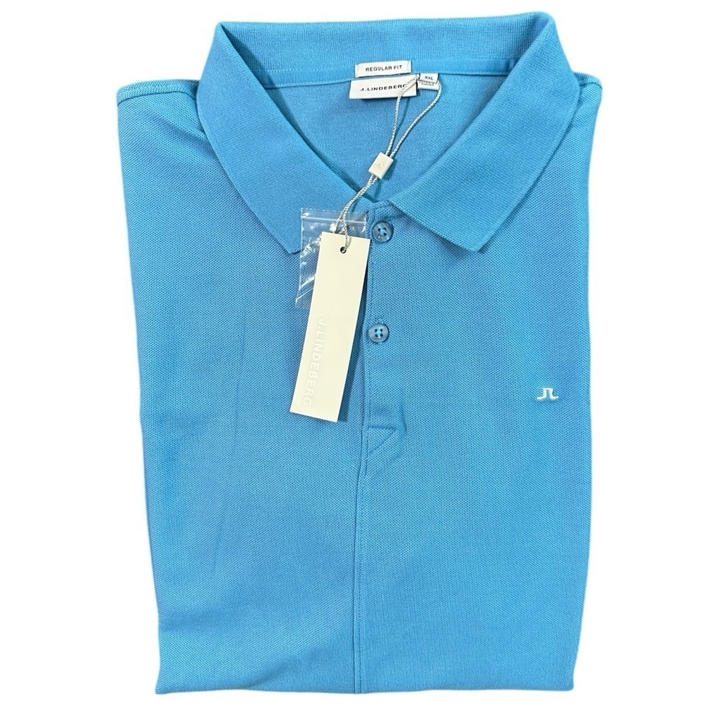 J. Lindeberg Men's Rubi Regular Fit Polo Size XXL Blue NWT